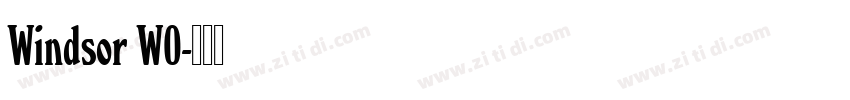 Windsor W0字体转换